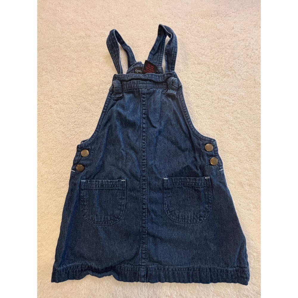 Cynthia‎ Rowley Girls Blue Denim Overall Pinafore Jumper Dress Size 4T